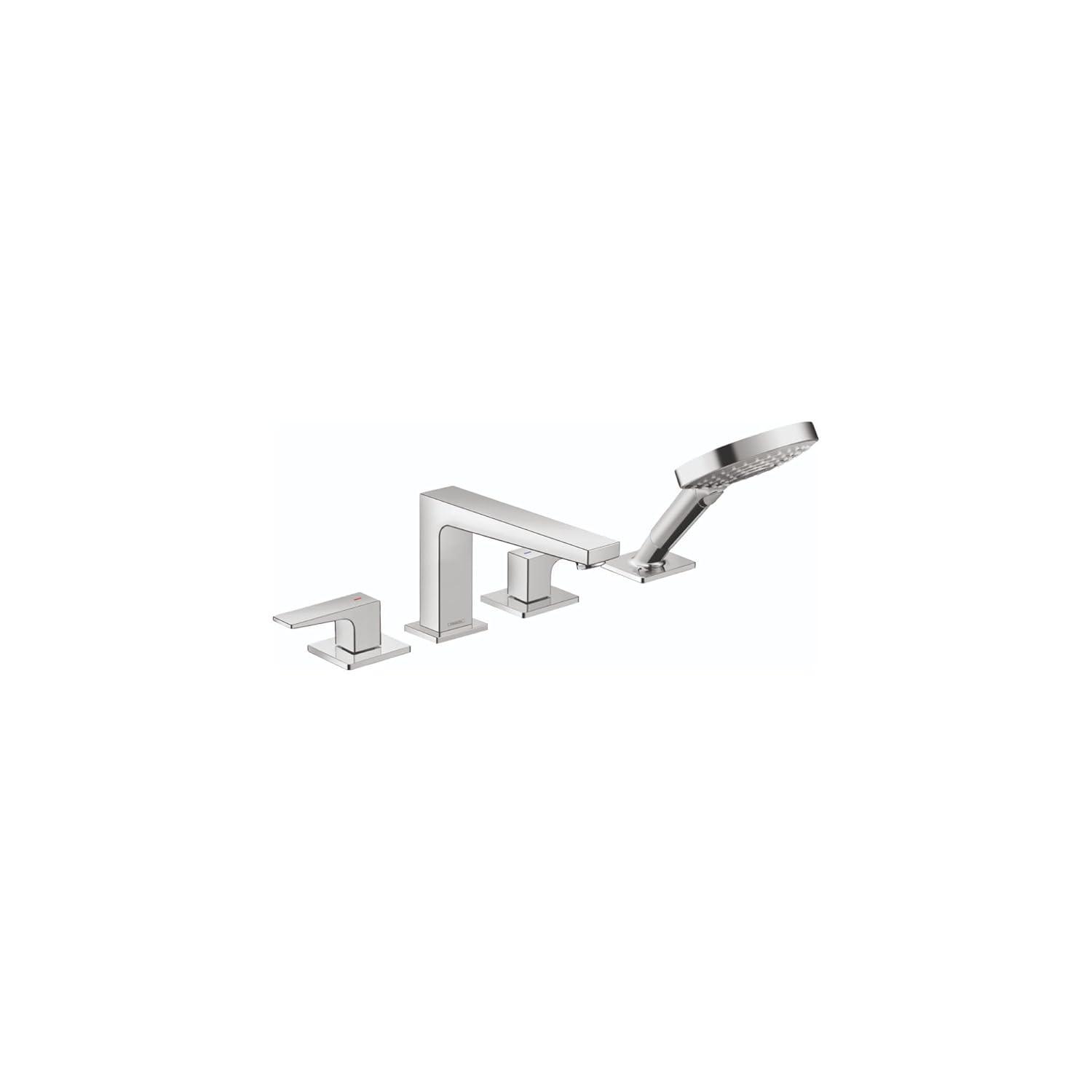Metropol 4-Hole Roman Tub Set Trim With Lever Handles and 1.75 GPM Handshower Trim Set Only