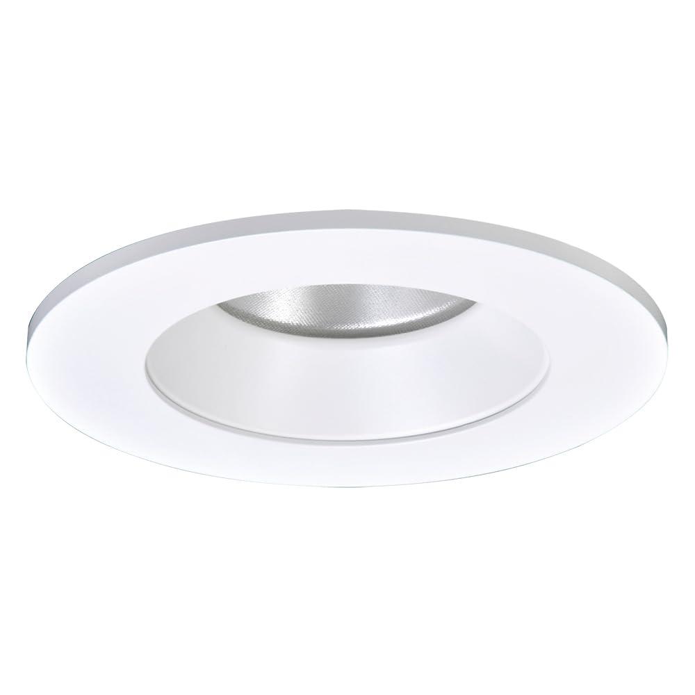 Halo Recessed TL402WHS 4-Inch LED Trim Shower Rated Solite Regressed Lens with Reflector and Ring, Matte White
