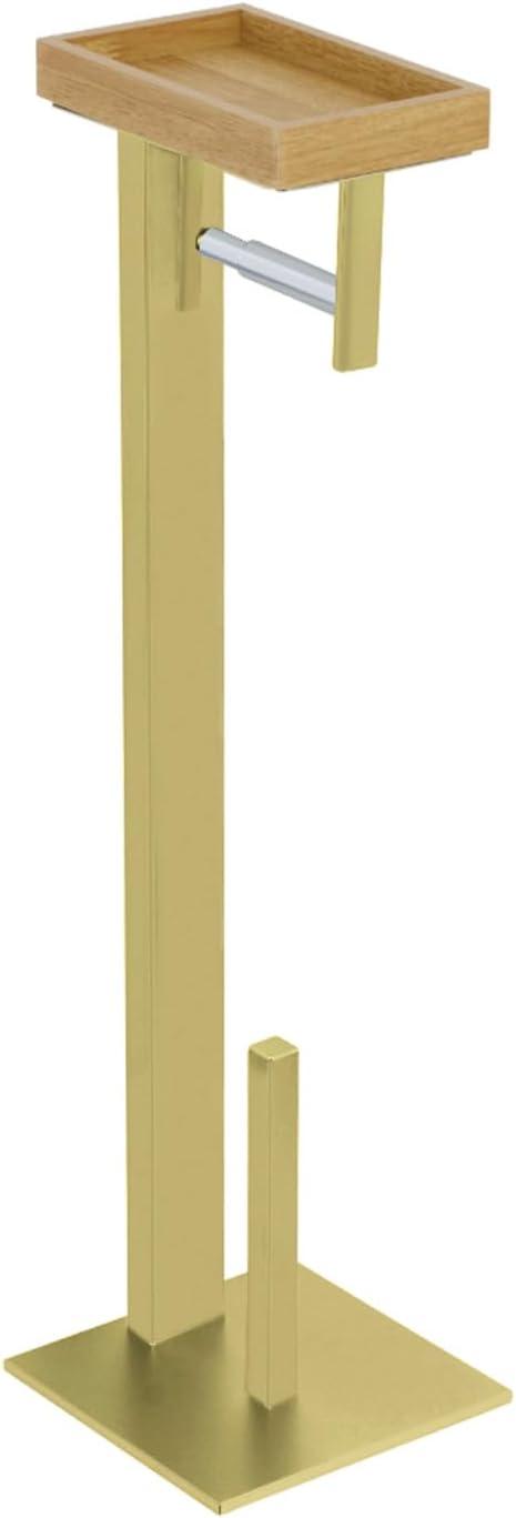 Kingston Brass SCC8507 Kingston Brass Edenscape Freestanding Toilet Paper Holder with Storage Shelf
