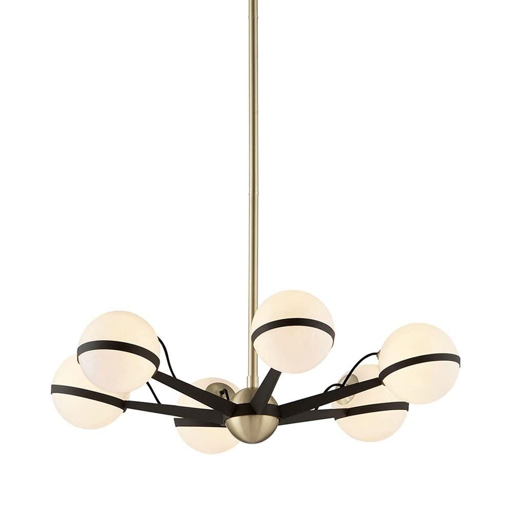 Ace 27.75" Bronze and Brass Industrial Chandelier