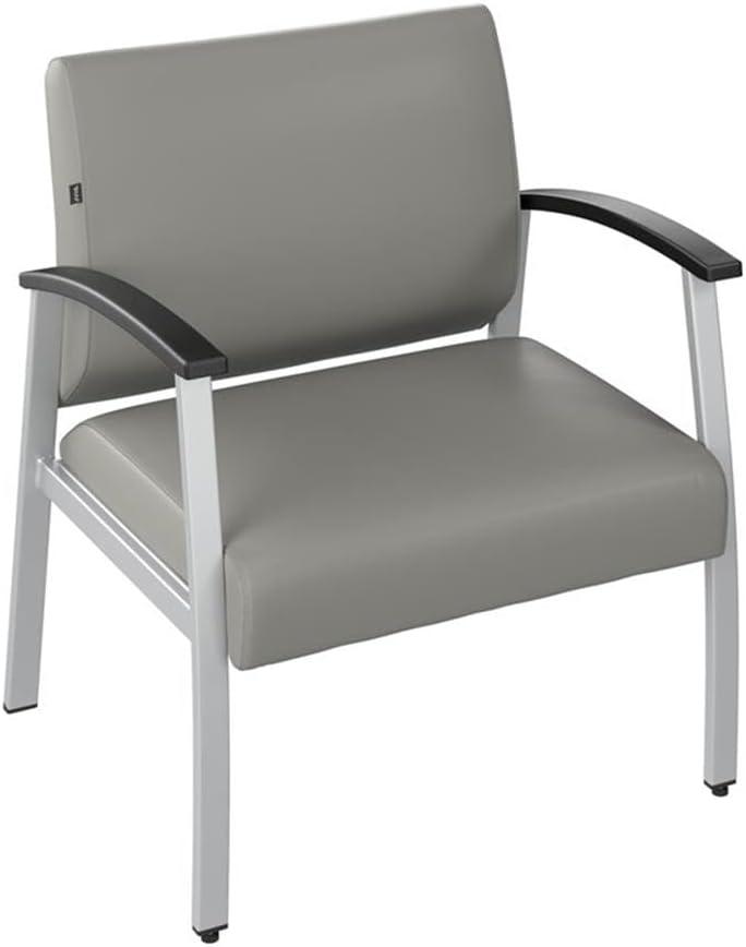 Bush Business Arrive Bariatric Waiting Room Guest Chair in Light Gray Vinyl