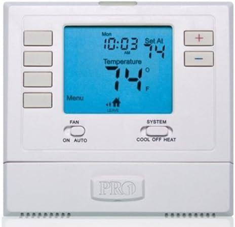 PRO1 IAQ T725 Programmable 2H/1C Digital Heat Pump Thermostat with 4 sq. in. Display