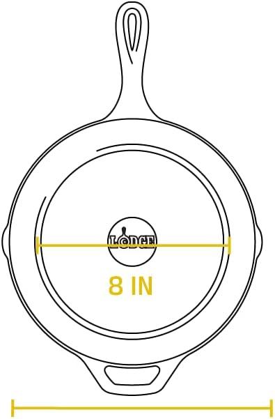Lodge 10.25" Cast Iron Skillet: Preseasoned, Tarnish & Heat-Resistant, Gas & Electric Compatible, 6" Handle