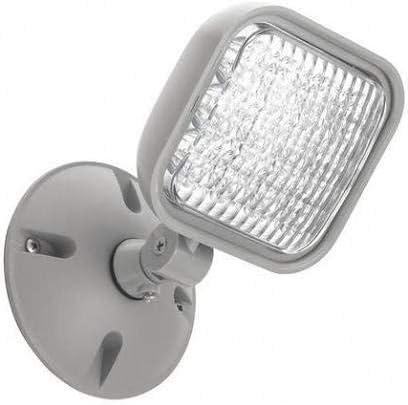 Gray Twin LED Adjustable Outdoor Emergency Light