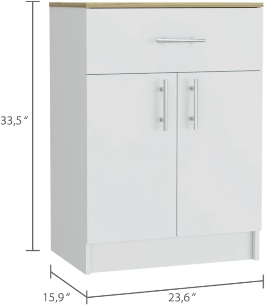 Latitude Run® Barbados Pantry Cabinet, One Drawer, Two Interior Shelves