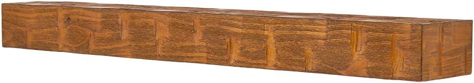 Mantel Directs Country Living Wood Fireplace Mantel Shelf - Bodie Rustic Hand Distressed Pine With Worn, Reclaimed Log Look; For Fireplaces, Hearths & Décor