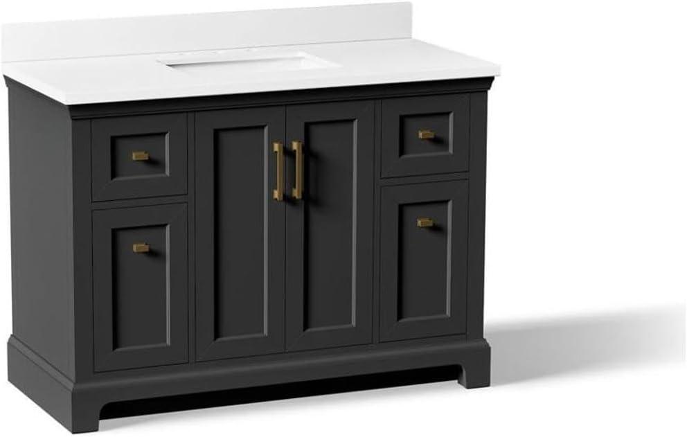 Charlemont 48 In. Bathroom Vanity Cabinet With Sink And Quartz Top
