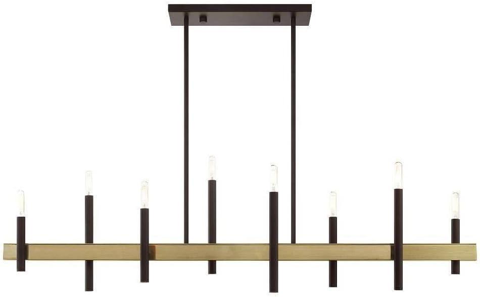 Livex Lighting Denmark 8 - Light Chandelier in  Bronze/Antique Brass