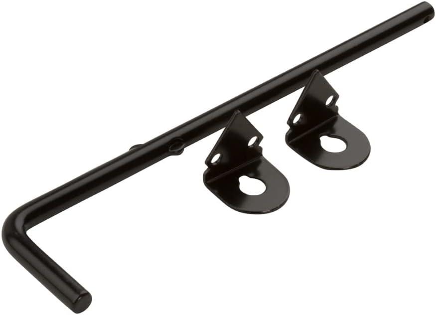 Black Steel Gate Cane Bolt with WeatherGuard Protection