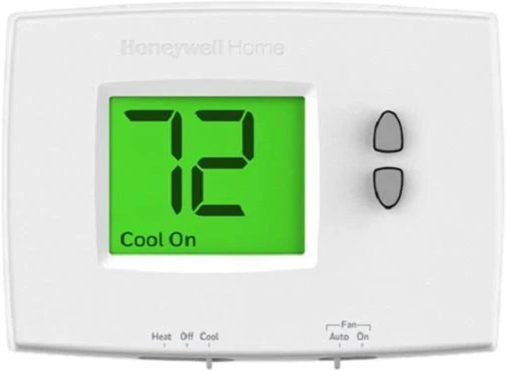 White Digital Non-Programmable Thermostat with LCD Display