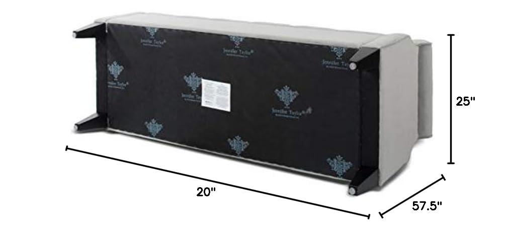 Jacqueline Tufted Roll Arm Storage Bench Grey