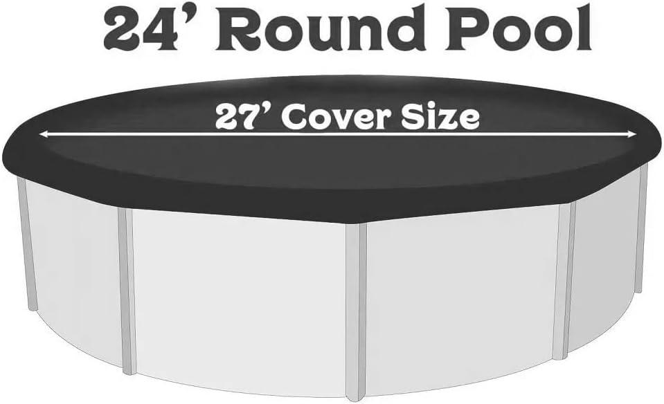 Buffalo Blizzard 24' Round Deluxe Blue/Black Winter Cover for Swimming Pool