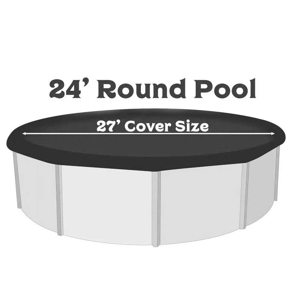 Buffalo Blizzard Economy Blue/Black Round Swimming Pool Winter Cover, 24'
