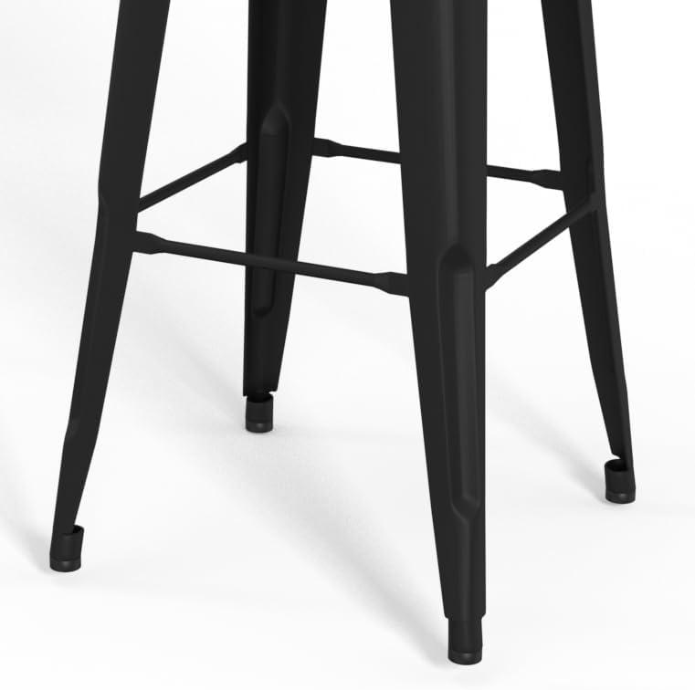 Simpli Home Fletcher Counter Stool with Metal Frame (Set of 2)