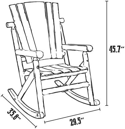 Leigh Country TX 95100 Aspen Outdoor Wood Adult Rocker - Natural