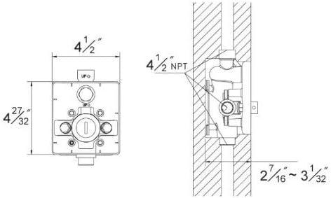 Solid Brass Pressure Balancing Diverter Valve for Shower & Bath