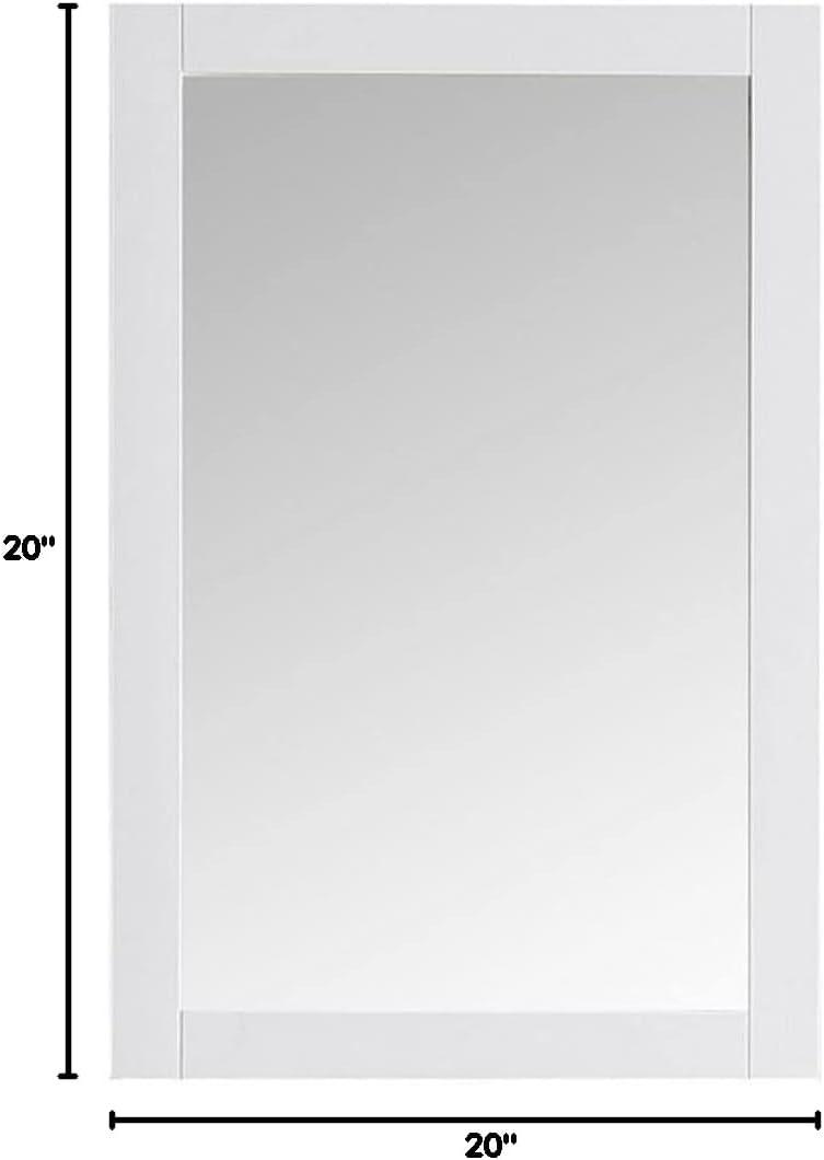 Hartford 20" Traditional Rectangular Wood Framed Bathroom Vanity Mirror