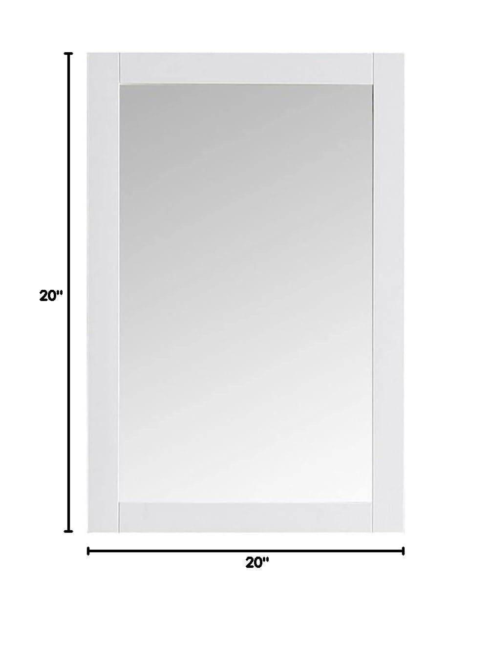 Hartford 20" Traditional Rectangular Wood Framed Bathroom Vanity Mirror