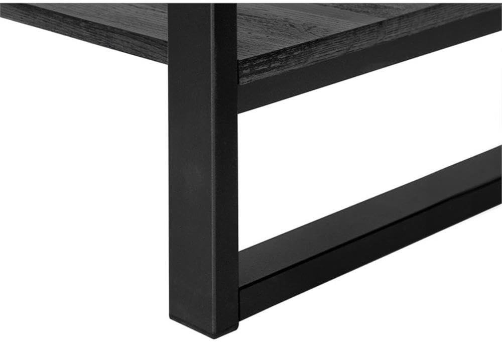 HetayC 2861 Accent Table, Console, Entryway, Narrow, Sofa, Living Room, Bedroom, Metal, Laminate, Black, Contemporary, Modern Table-48 L Reclaimed Wood-Look, 47.25" L x 12" W x 32" H