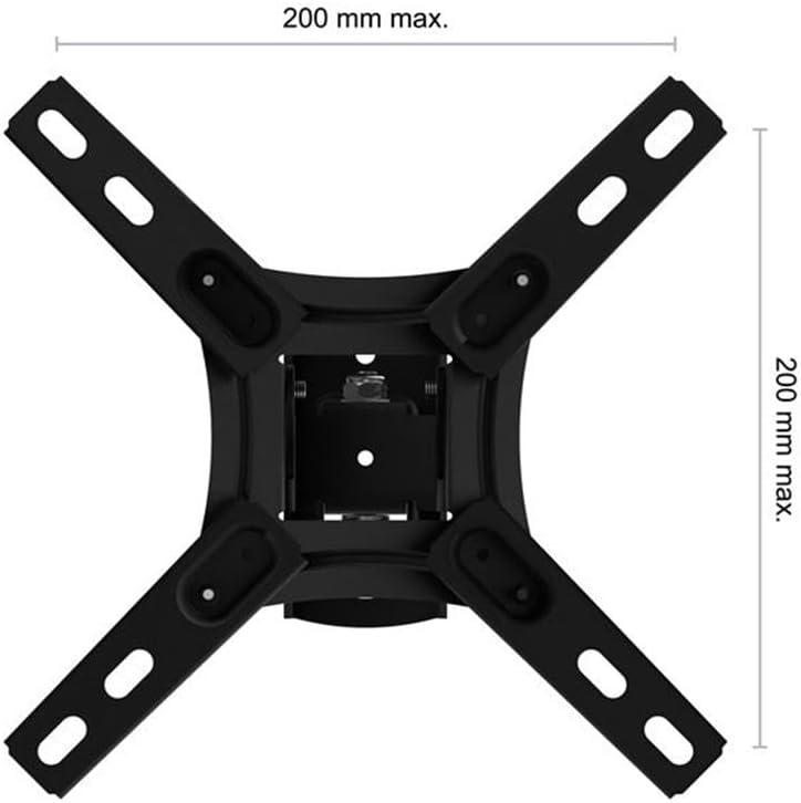 Black Steel Tilt and Turn Monitor Wall Mount for 13-39 Inch Screens