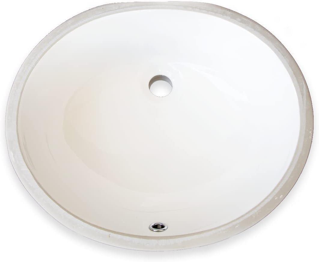 Wells Sinkware Rhythm Series 15.75'' Ceramic Oval Bathroom Sink with Overflow