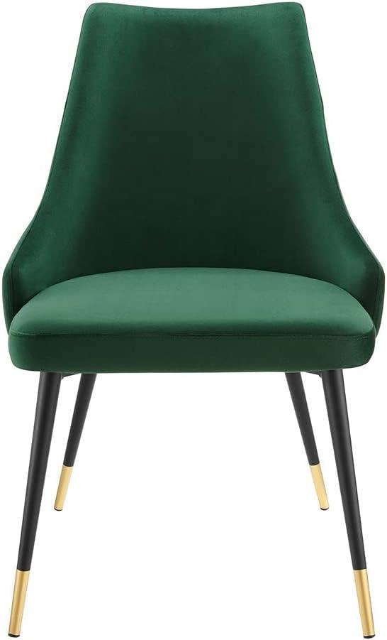 Modway Adorn 17.5" Tufted Performance Velvet Dining Side Chair in Green