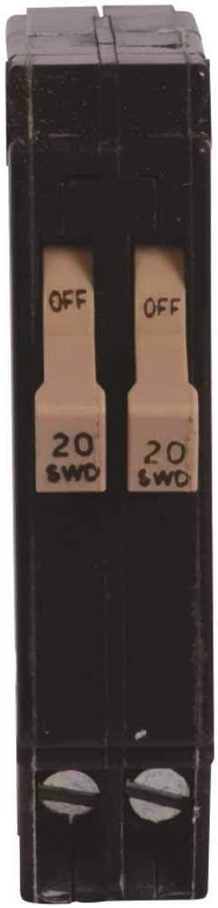 Eaton CHT2020 Cutler-Hammer Tandem Single Pole Circuit Breaker, 3/4", 20 Amp