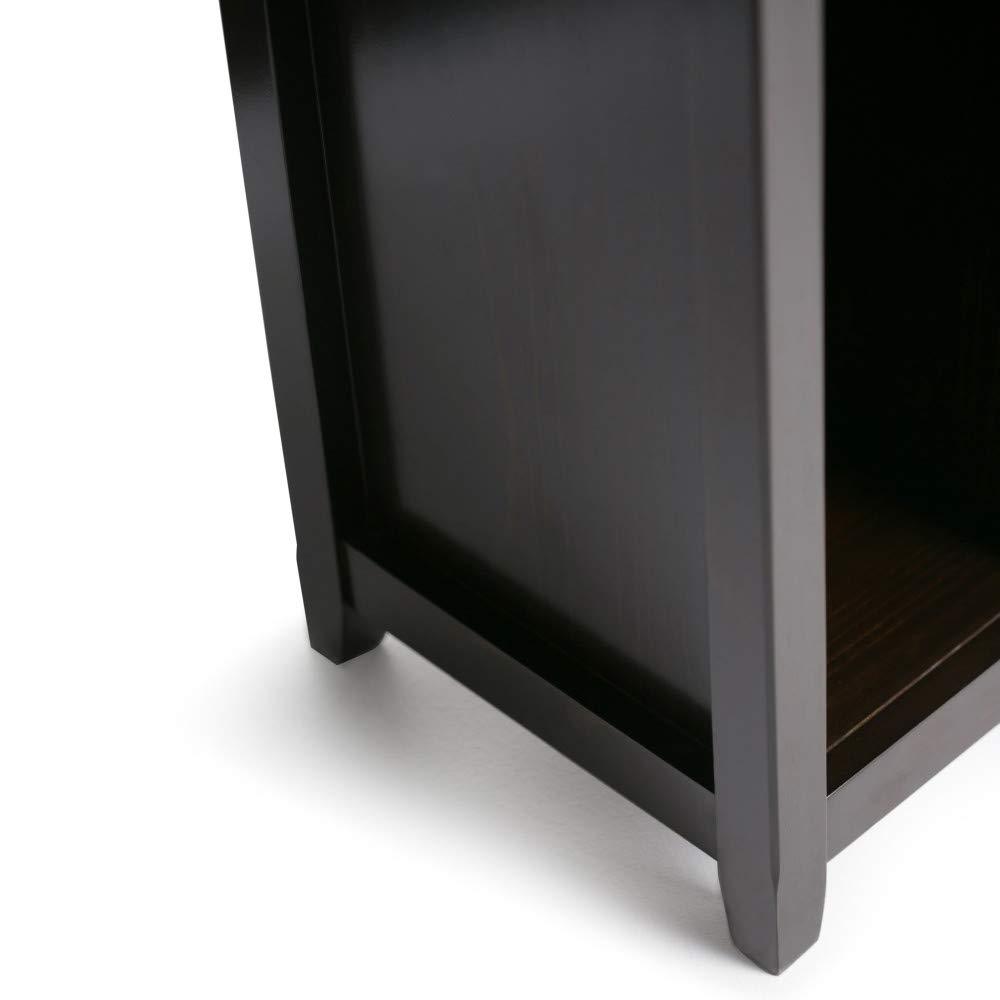 Simpli Home Amherst 44"W Solid Wood Multi Cube Bookcase with 8 Different Sized Storage Cubbies