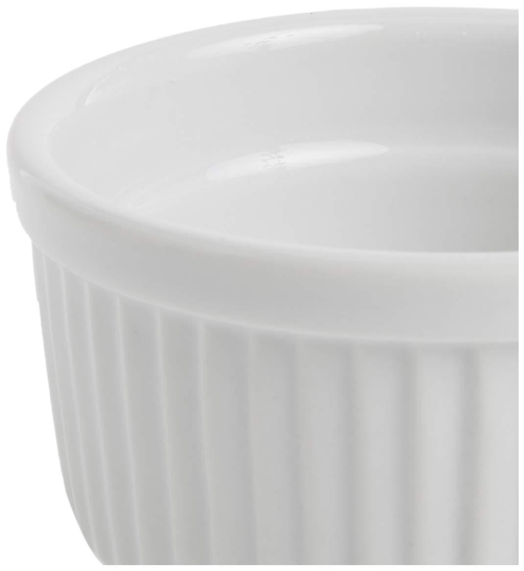 White Porcelain Ramekins Set of 6 for Baking and Serving