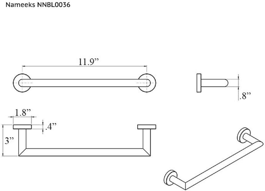 Grand Hotel 14'' Wall Towel Bar