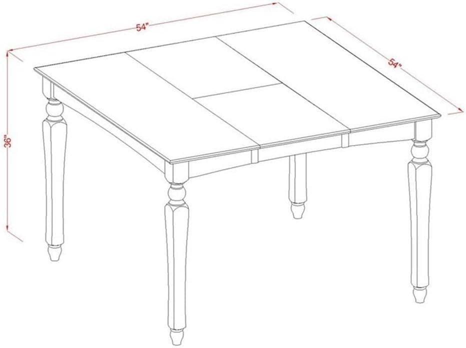 East West Furniture  7 Piece Counter Height Dining Set- a Square Dining Room Table and 6 Modern Chairs, Mahogany (Seat Options) CHEL7-MAH-C