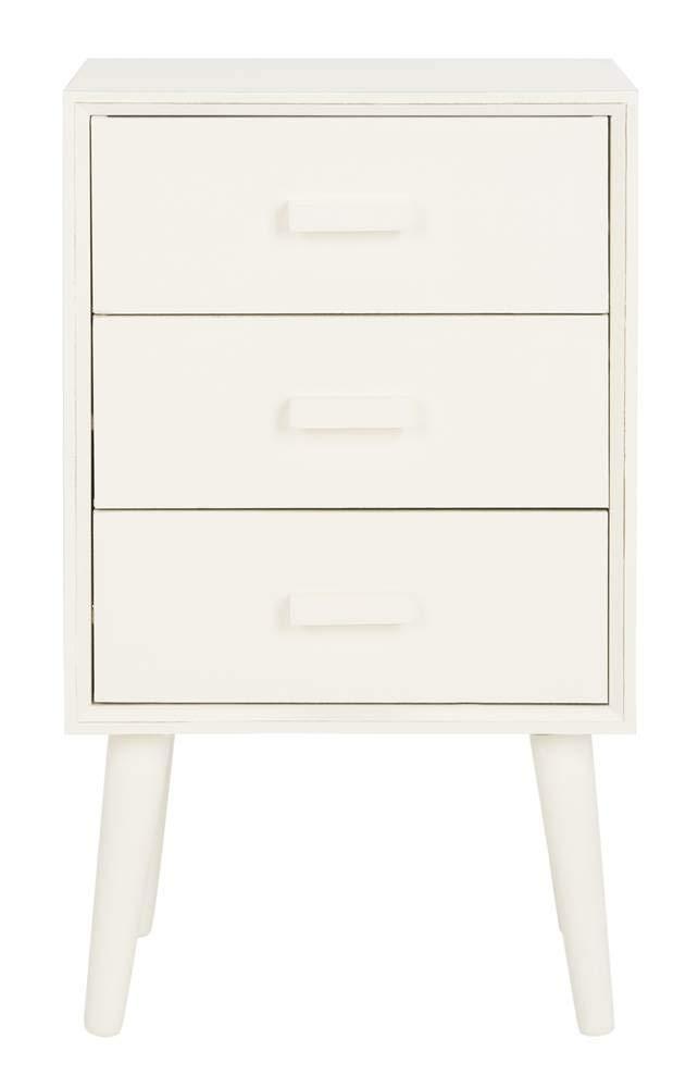 Pomona 3 Drawer Accent Table - CHS5700 - Vintage White - Safavieh