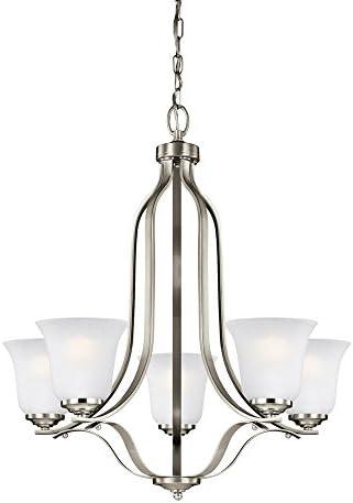 Generation Lighting 3139005EN3-962 Emmons Five - Light Chandelier Hanging Modern Fixture, Brushed Nickel