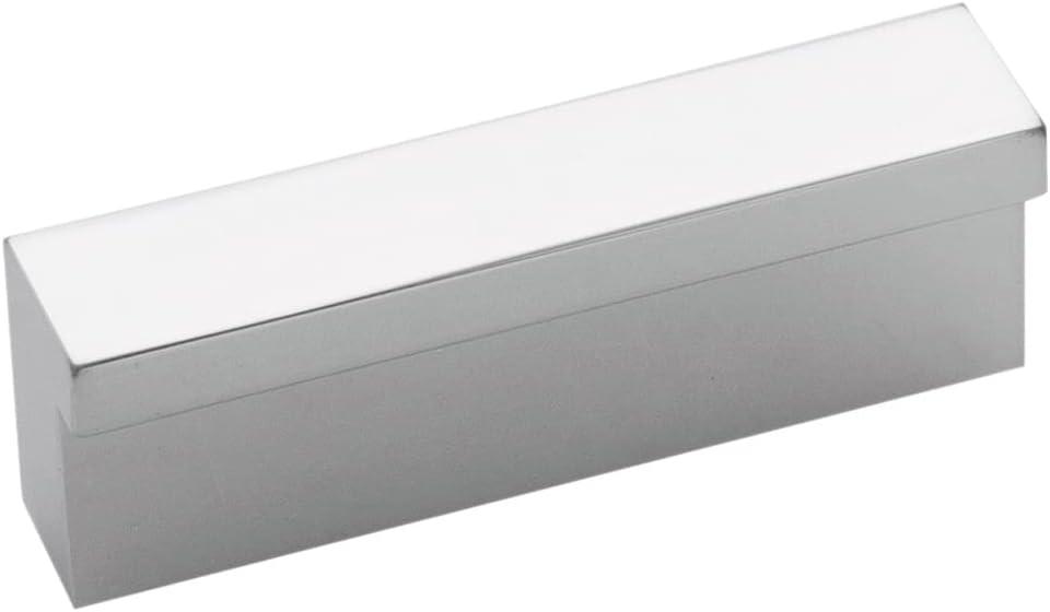 Brushed Nickel Modern Finger Cabinet Pull with Mounting Hardware