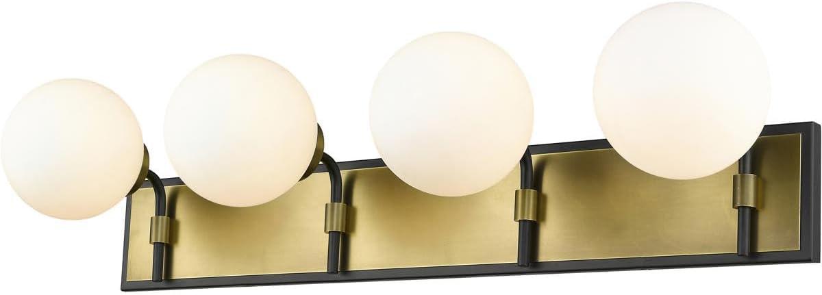 Z-Lite Parsons 4 - Light Vanity in  Matte Black/Olde Brass