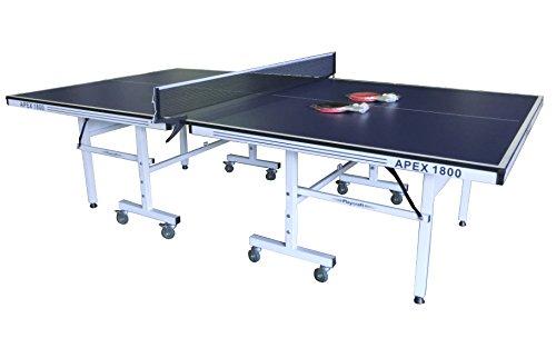 Apex 1800 White Foldable Indoor Table Tennis Table with Net