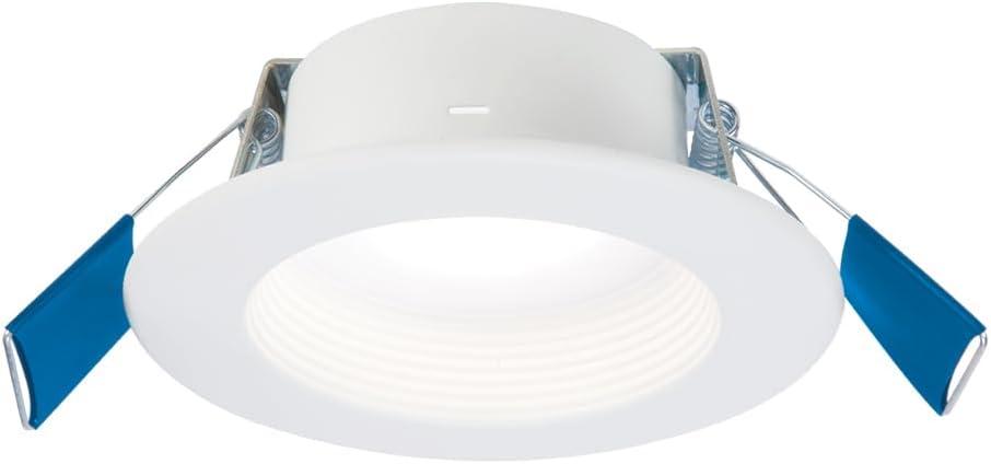 Matte White 4-Inch Aluminum LED Canless Recessed Downlight