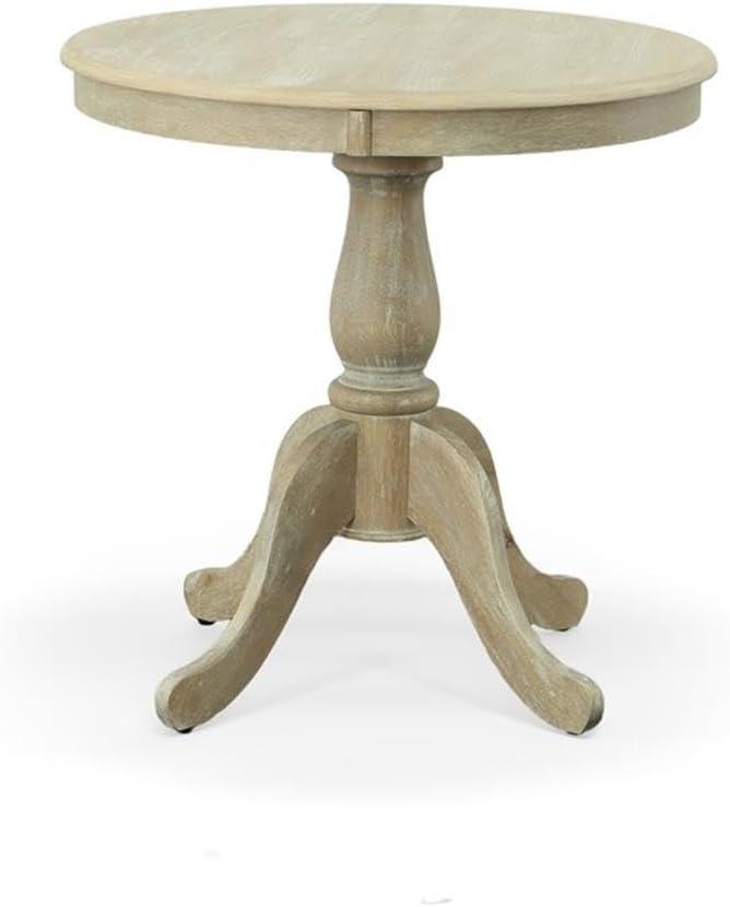 Carolina Living 30" Salem Round Pedestal Dining Table Natural Driftwood