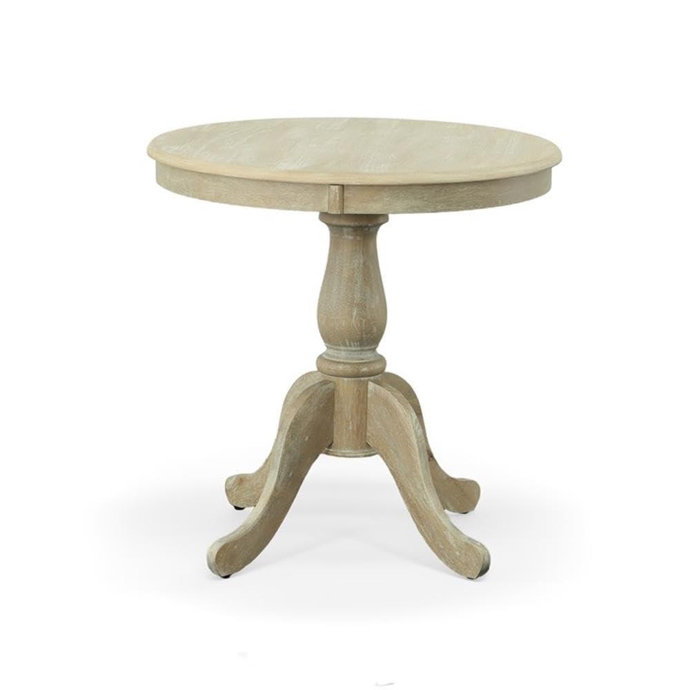 Carolina Living 30" Salem Round Pedestal Dining Table Natural Driftwood