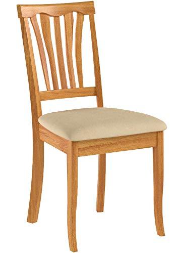 East West Furniture, AVC-OAK-C Avon Chair With Cushion Seat - Oak Finish