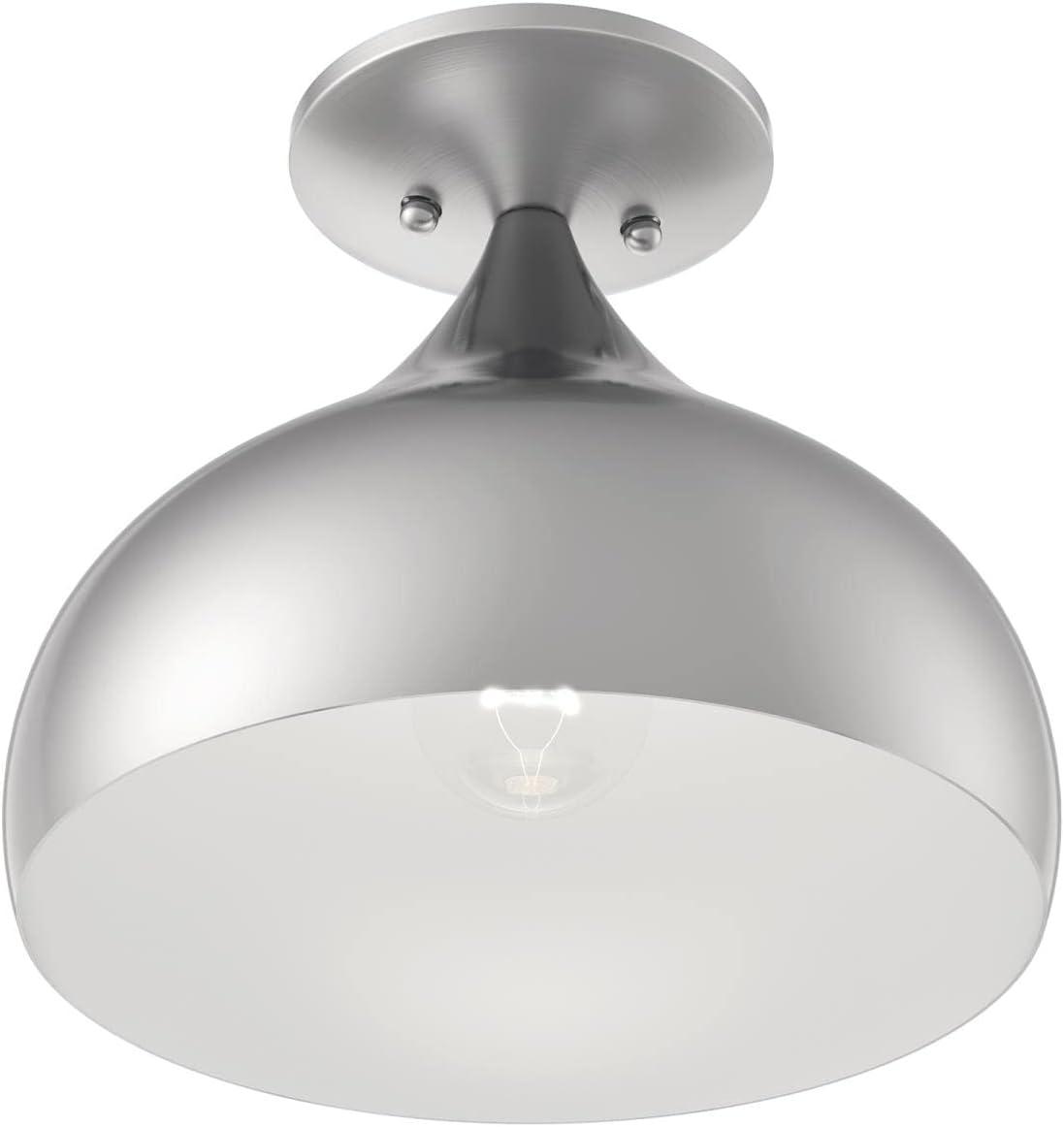 Livex Lighting Amador 1 - Light Semi-Flush Mount in  Brushed Nickel