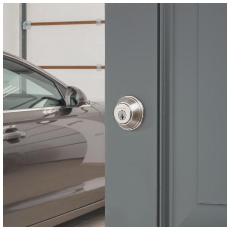 385 Round Double Cylinder Deadbolt Featuring SmartKey in Venetian Bronze