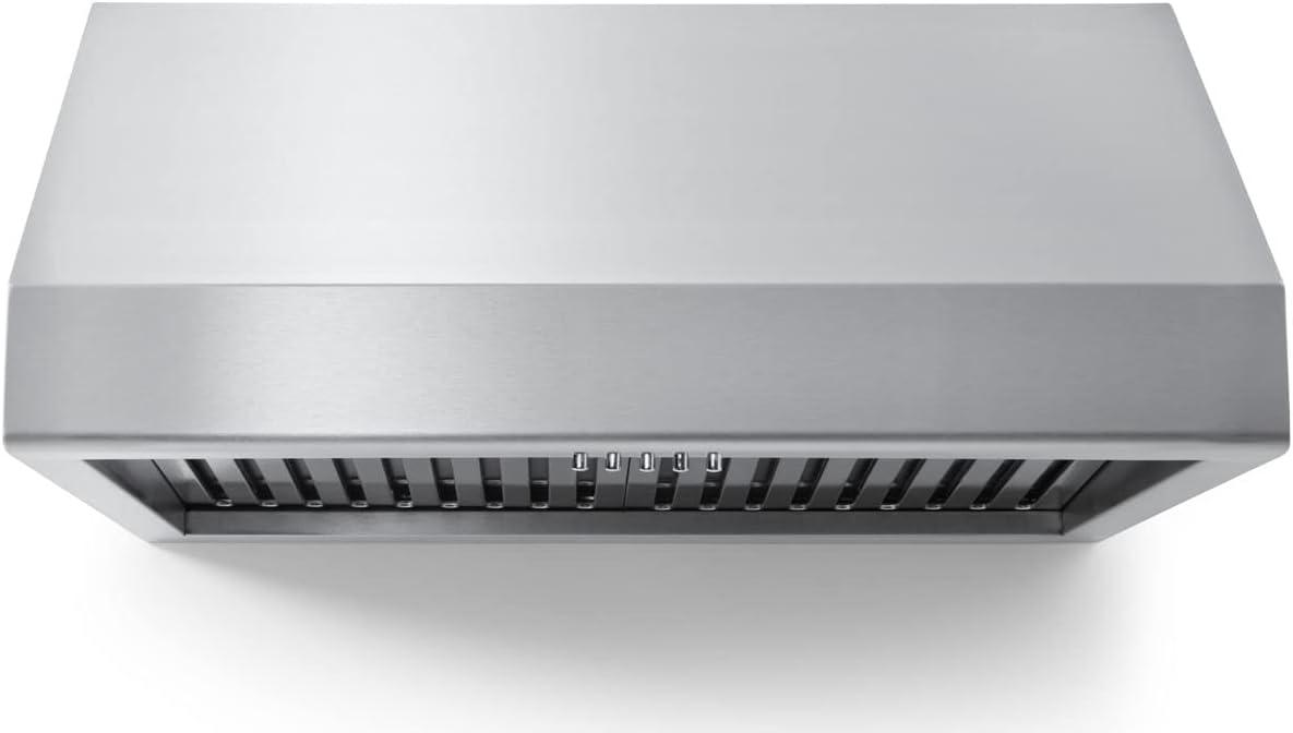 24-Inch Stainless Steel Convertible Range Hood with Charcoal Filter