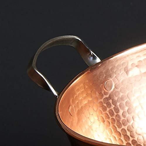 Hand-Hammered Copper Mixing Bowl with Stainless Steel Handle, 10-inch