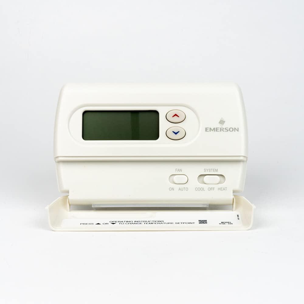 White-Rodgers 1F86-344 White LCD Battery Thermostat