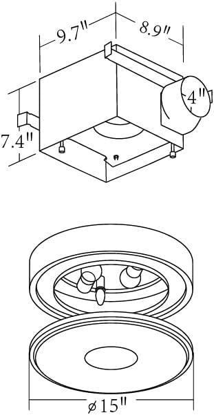 Opera (83001) 110 CFM 3.0 Sones Decorative Bathroom Ventilation Exhaust Fan with Light & Night-Light