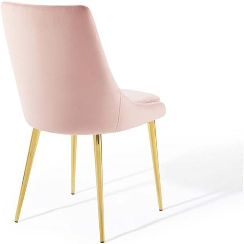 Ergode Viscount Modern Accent Performance Velvet Dining Chair - Pink