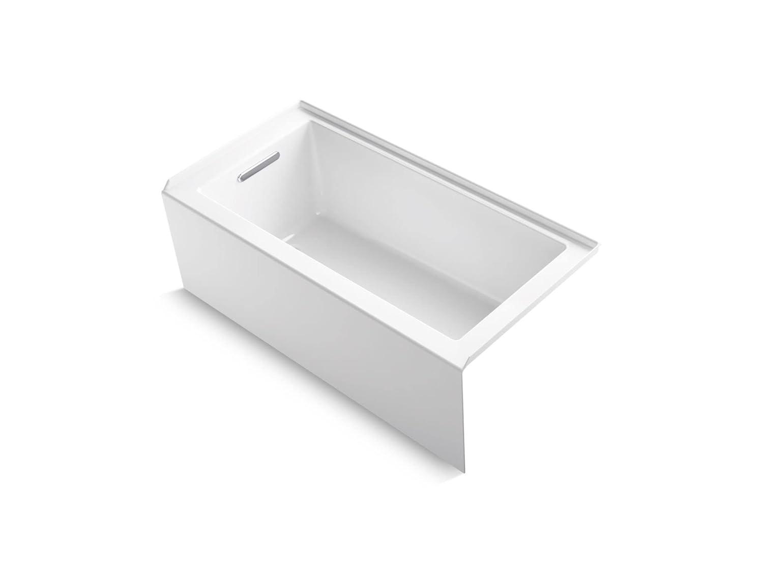 Underscore 60" x 30" Rectangular Alcove Soaking Bathtub with Integral Apron