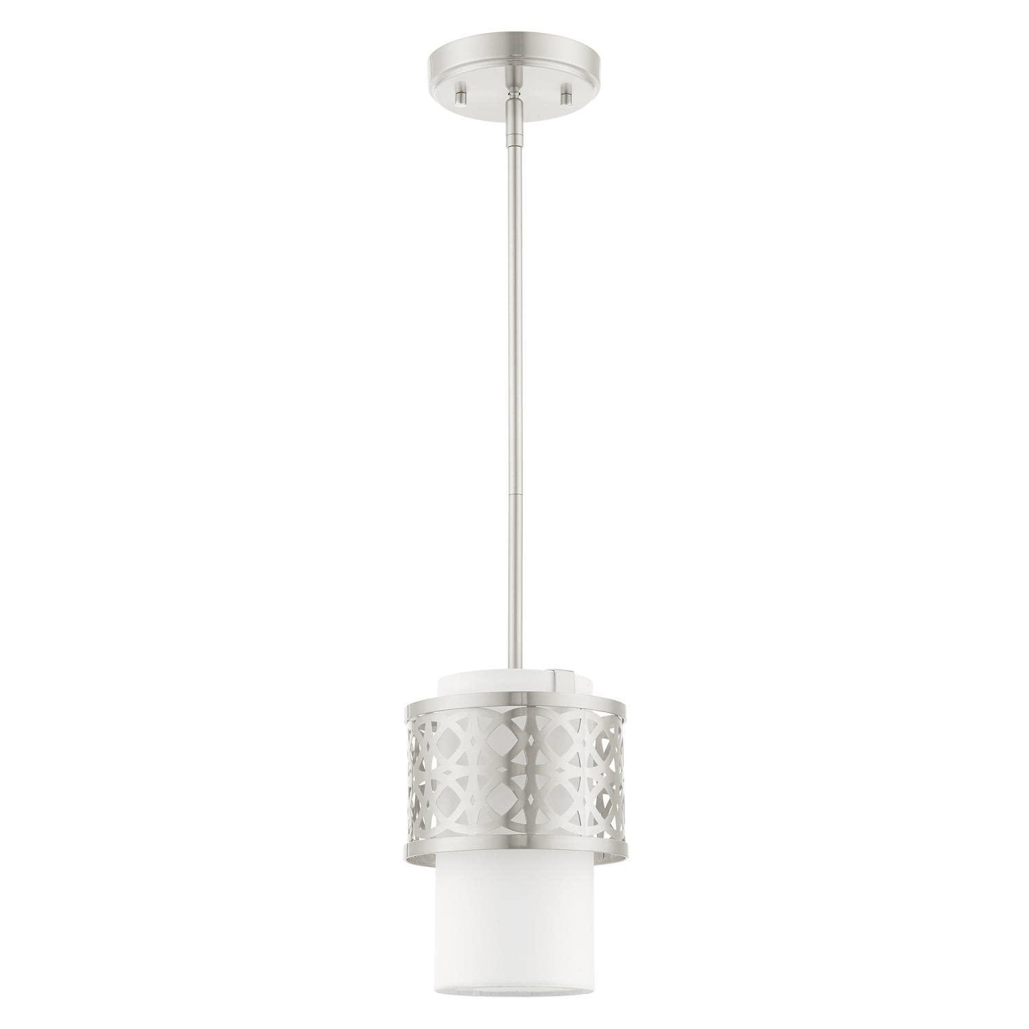 Livex Lighting Calinda 1 - Light Pendant in  Brushed Nickel