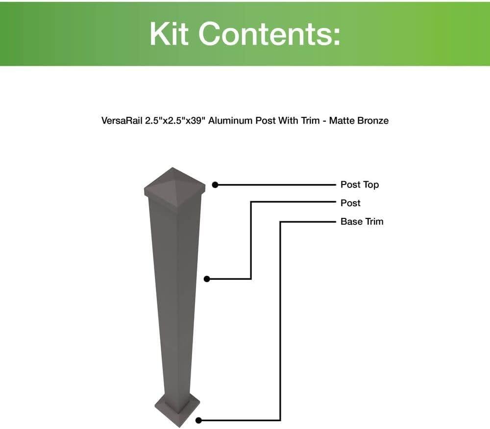 Barrette Outdoor Living VersaRail Winchester Barrette Outdoor Living Aluminum for Rail